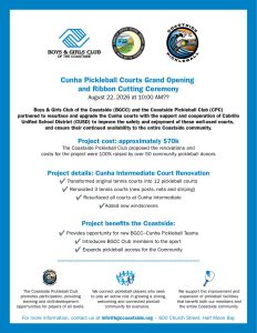 Cunha Pickleball Courts Grand Opening